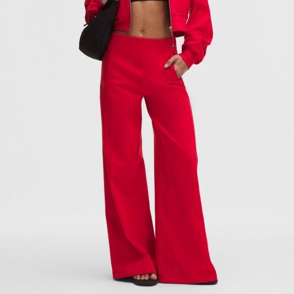 lululemon athletica Pants - NWT Medium Define HR High-Rise Wide-Leg Pant Luon Oxford Red NEW LULULEMON